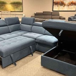 Pull Out Bed Sectional Financing Available 🚚