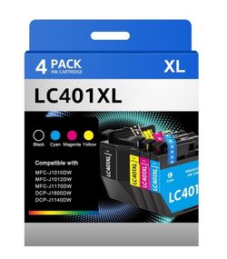 LC401XL LC401 Ink Cartridges Compatible for Brother Ink Cartridges LC401 XL to use with Brother MFC-J1010DW MFC-J1012DW MFC-J1170DW Printer Ink (Black