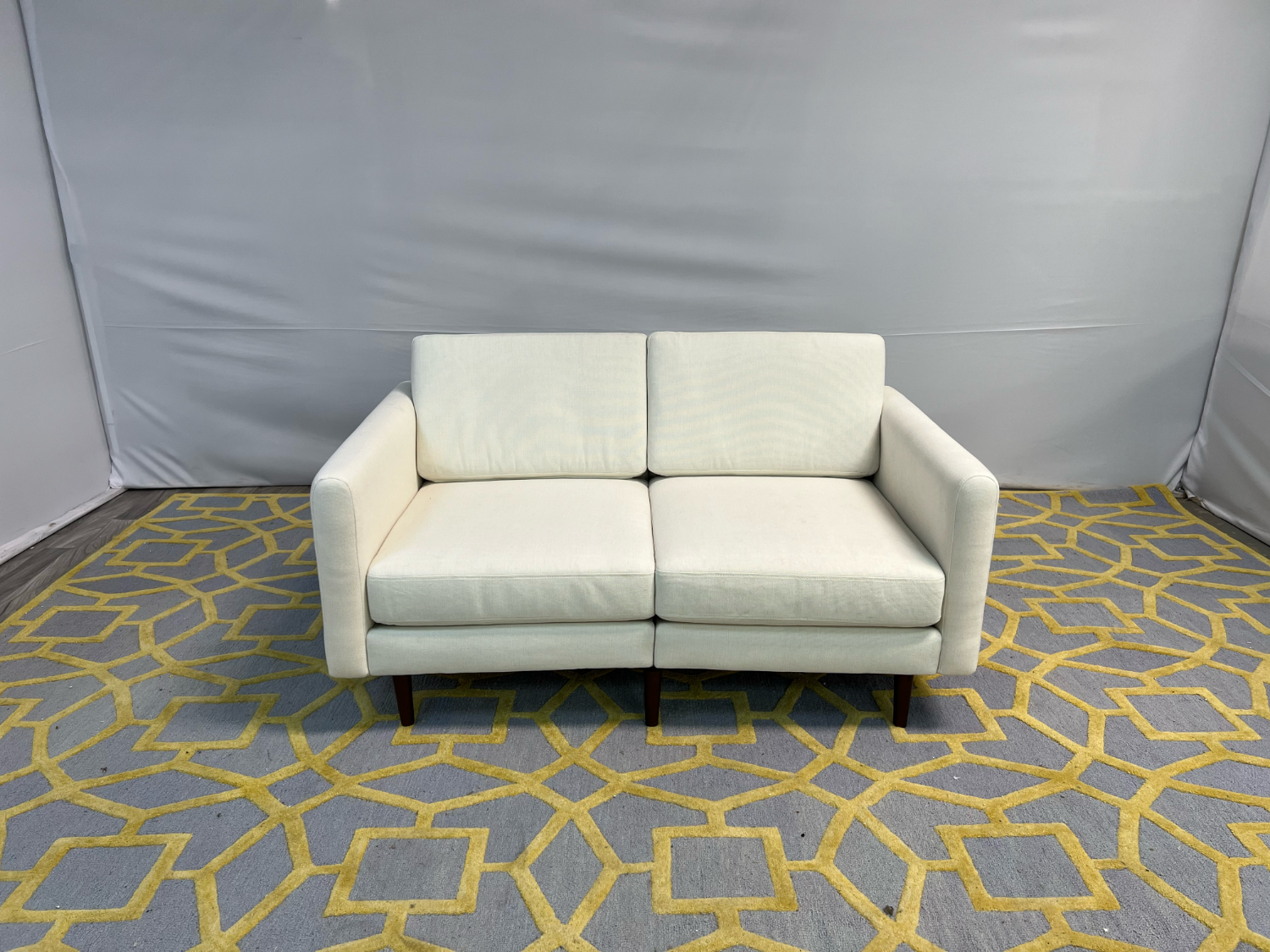 ( Delivery Available ) Burrow Nomad Ivory White Loveseat