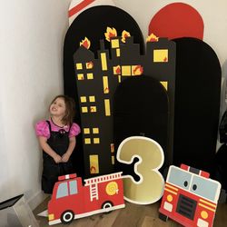 Firefighter Picture Backdrop 