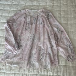 Women’s Silk Blend Snake Print Blouse