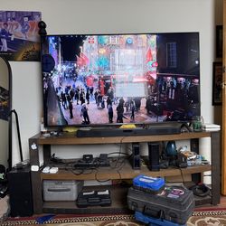 Tv and stand sound bar