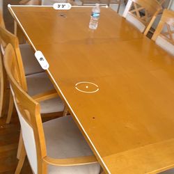 wood dining table with 8 chairs 