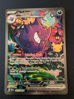 Pokemon 30th Celebration Gengar ex 154/128 Pokémon Card SIR NM