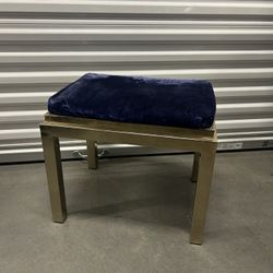 Blue Velvet Ottoman/ Bench