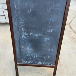 Restaurant Menu And Information Easel 