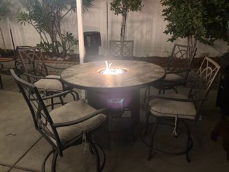 Fire 🔥 pit tall bar set