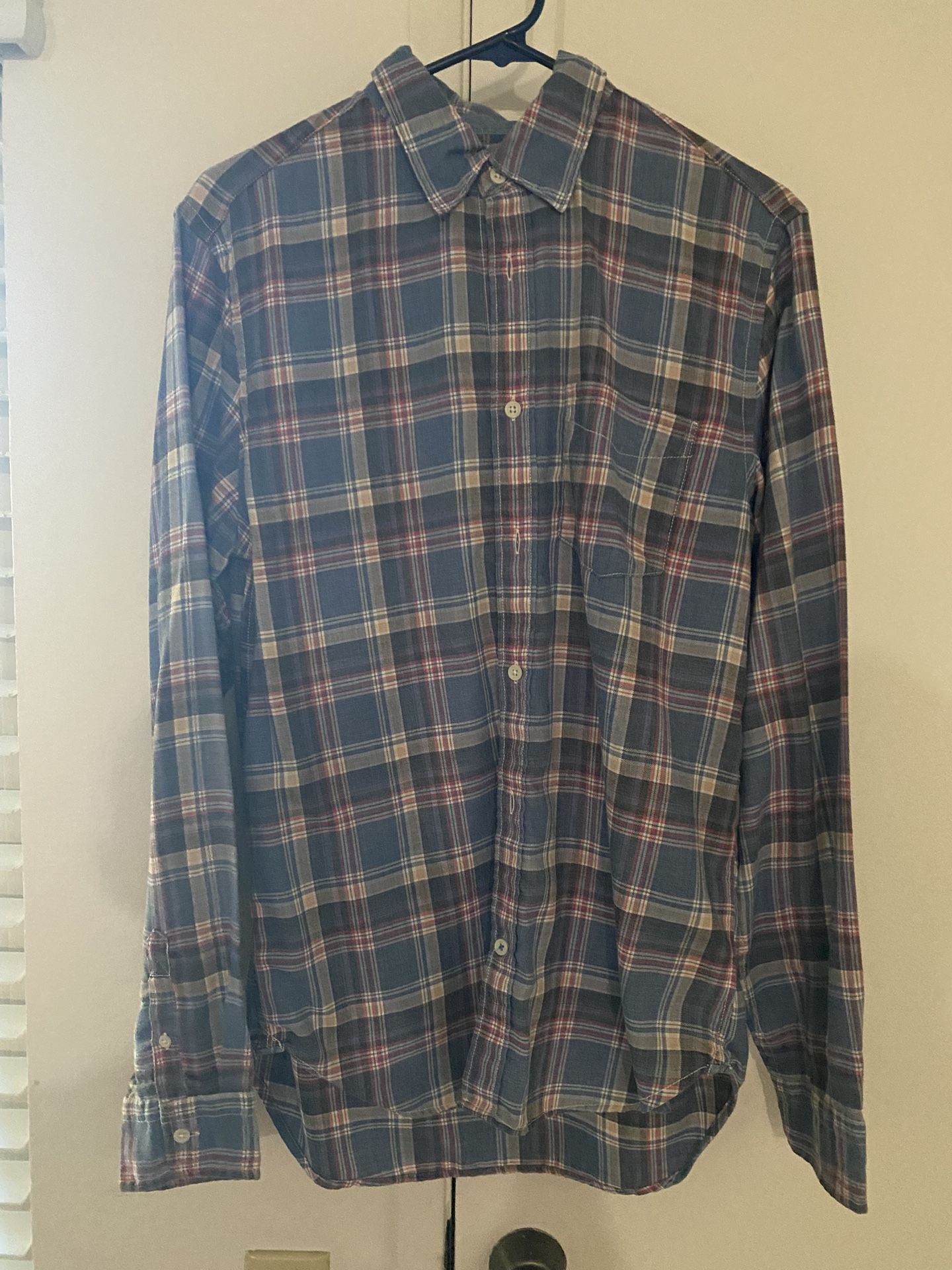 GAP 1969 Blue and Red Plaid Shirt. Men's medium