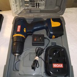 Ryobi HP412 12.0 V 3/8" Cordless Drill with Battery, Charger , Case and More.