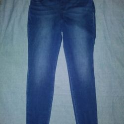 Time And Tru Womens Pull On Jegging Jeans Size L (12-14) Skinny High Rise