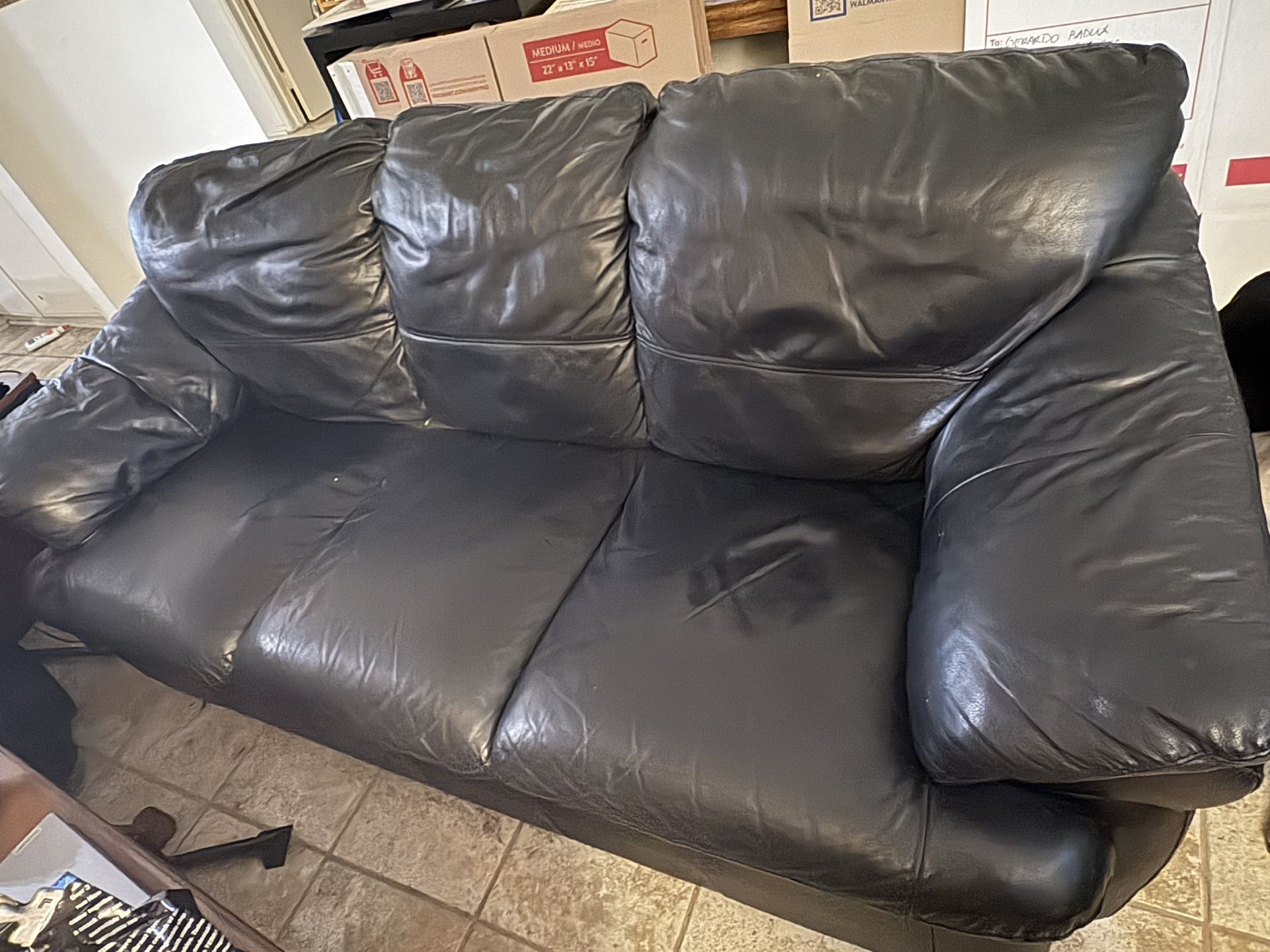 3 Piece Leather Sofa Set