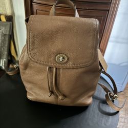 💕🍀Coach Leather Backpack 