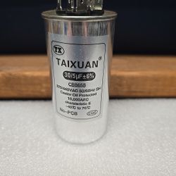 AC Capacitor 30/5 uF 370V/440V CBB65 Round Dual Run Start AC Capacitors 30 5 MFD