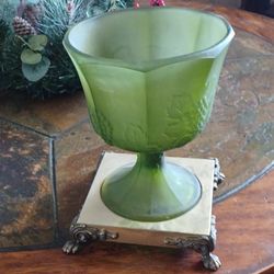 Antique avocado colored Bowl 