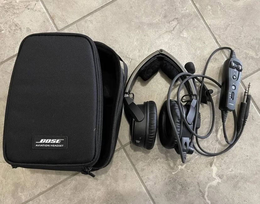 Bose A20 Aviation Headset with Bluetooth & Dual Plug Cable 
