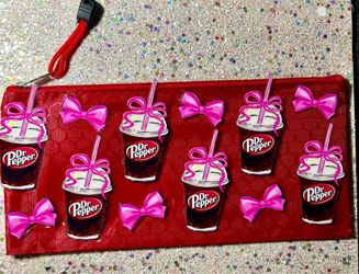 Dr. Pepper zipper pouch
