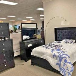 4 Pieces Bedroom Set Financing Available 