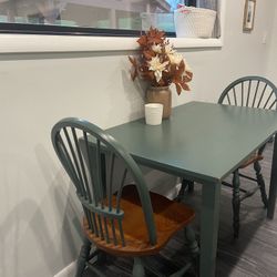 Teal Wooden Table