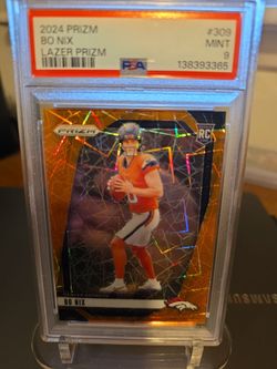 2024 Prizm Bo Nix Lazer Prizm Rookie RC PSA 9