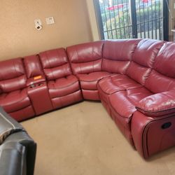Red Reclining Sectional New Display Sale LAST ONE 
