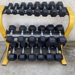 5-50 Weight Set With Rack For Sale 