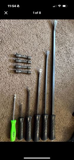 Snap On Pry Bars, Driveline Sockets And Brake Tool.