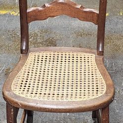 Beautiful Walnut Cane Chair