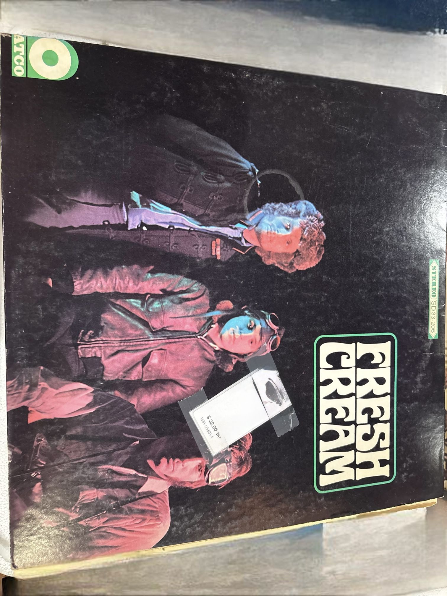 CREAM • FRESH CREAM LP • 1967 MONO ATCO 33-206 • VG+ VINYL • ERIC CLAPTON