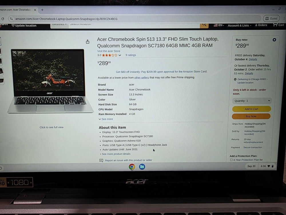 Acer Spin 513 Chromebook