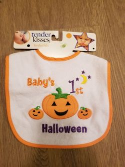 Brand new Halloween baby bib