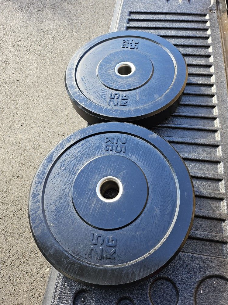 Pair Of Bumpper Plates 55lbs Each