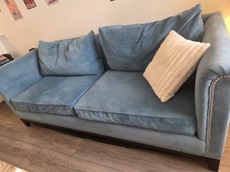 Very Comfy Couch Velvet Blue