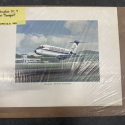 1963 Douglas DC 9 Jet Transport Poster
