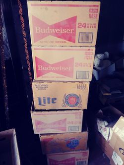 Vintage beer boxes