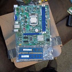 Intel Desktop Motherboard DH61HO w /Intel Pentium G645 SR0RS Cpu w/ 2 X2gb Ram