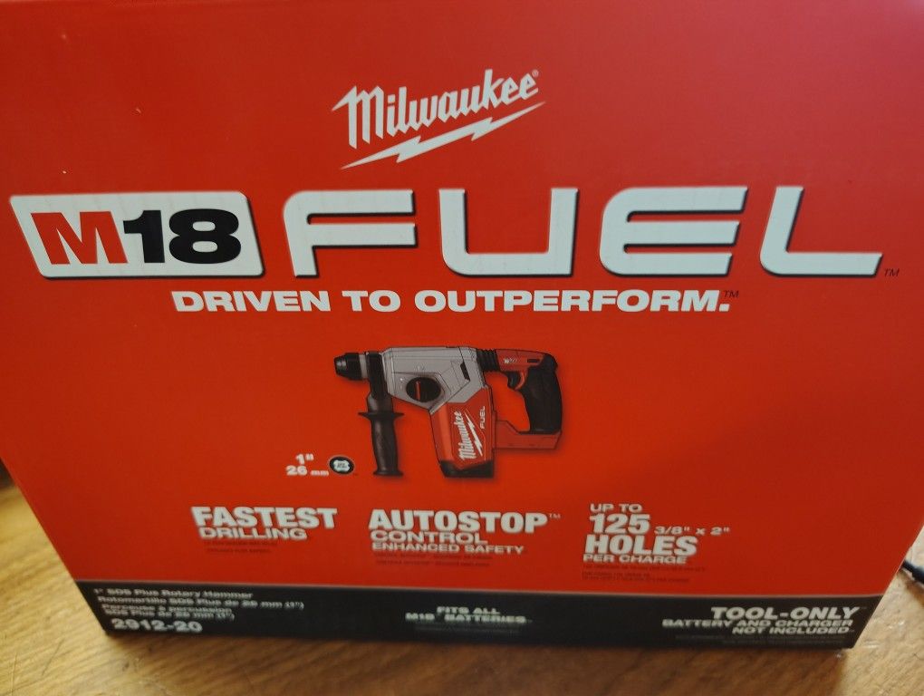 Milwaukee Fuel 1 In Rotary Hammer SDS Plus M18