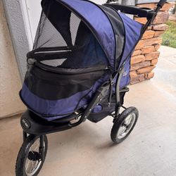 Pet Stroller - Jogger Stroller, 12 Inch Tires, Folding Easy. 75 Lb Pet Size Fits. Brand New