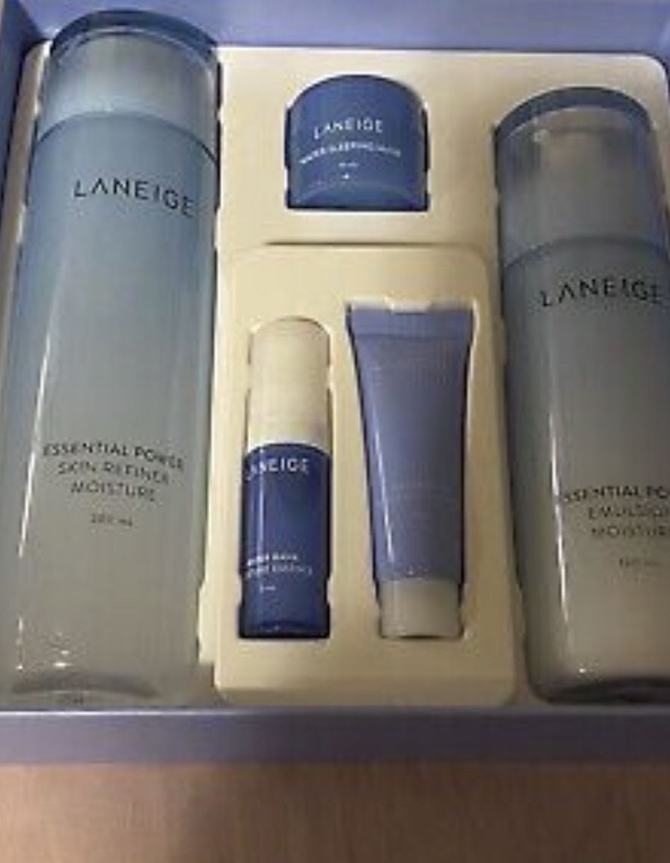 5pcs LANEIGE Basic Duo Set Light Essential Power Moisture For Skin New in Box