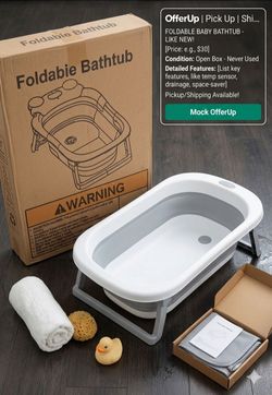 Foldable bathtub