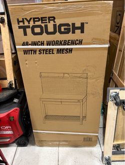 HYPER TOUGH - 48 inch Steel Workbench with Mesh