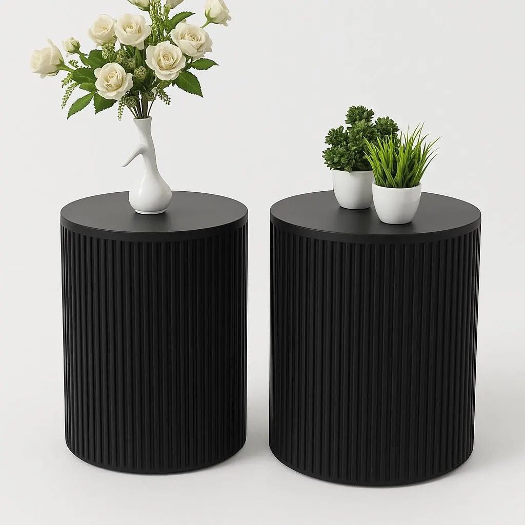Black Wood End Tables