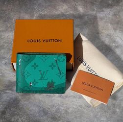 Louis Vuitton Wallet Green Golf Sports Wallet