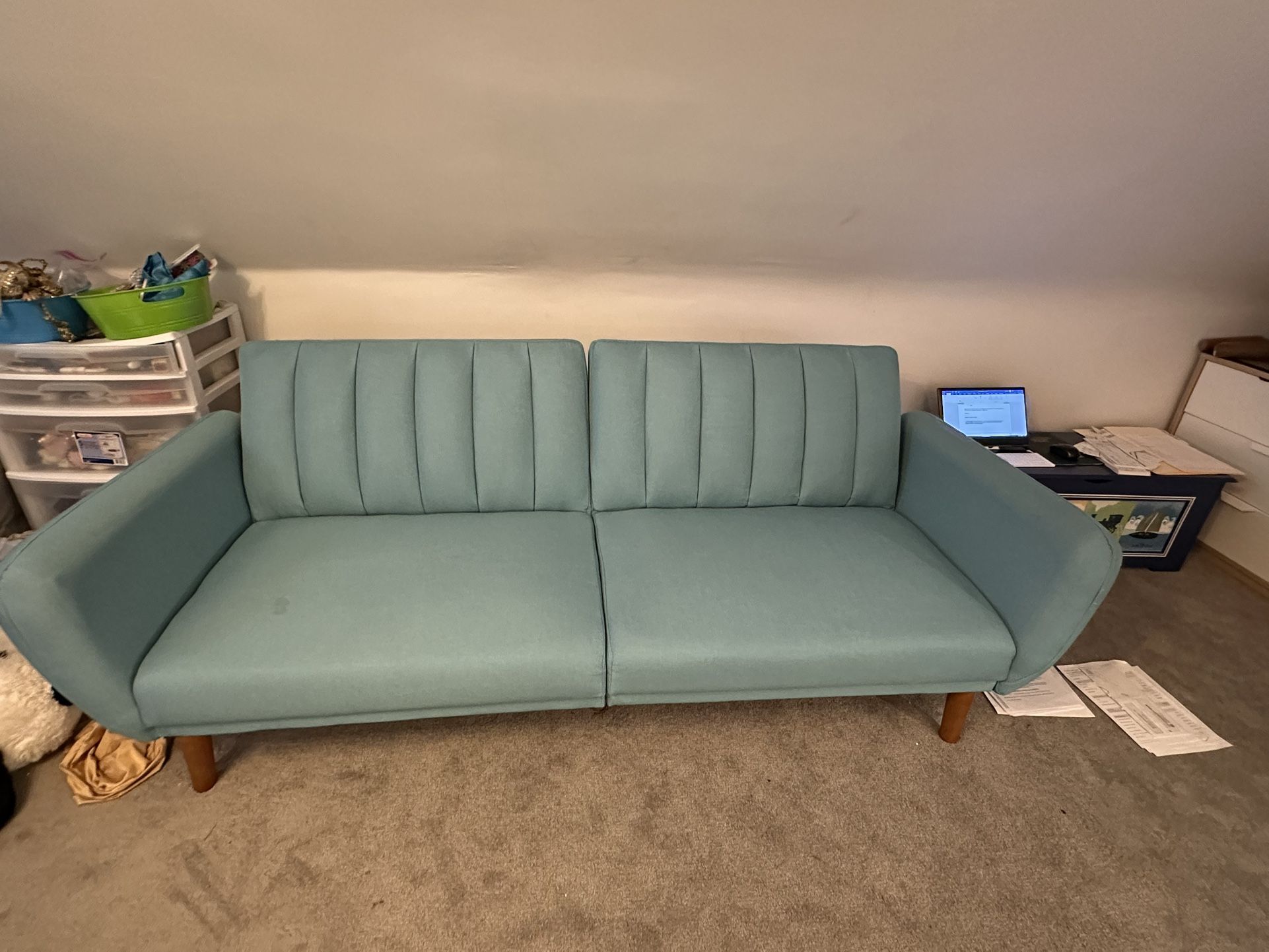Teal Colored Sleep Sofa