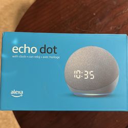 Echo dot Alexasmart speaker with clock