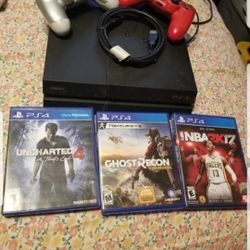 Playstation With Controllers And Games $200