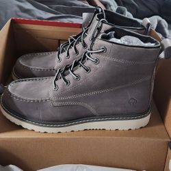 New Men's Wolverine Boots Size 9.5 Wedge Kent Model Gray Color 