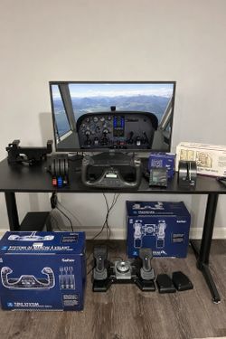 Full Flight Simulator Setup – Logitech/Saitek Cockpit (Complete System)