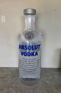 Giant 4-Foot Absolut Vodka Display Bottle (Rare Bar/Man Cave Decor)