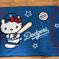 Hello Kitty Dodgers Blanket