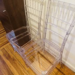 Pair of Clear Chiavari Chairs